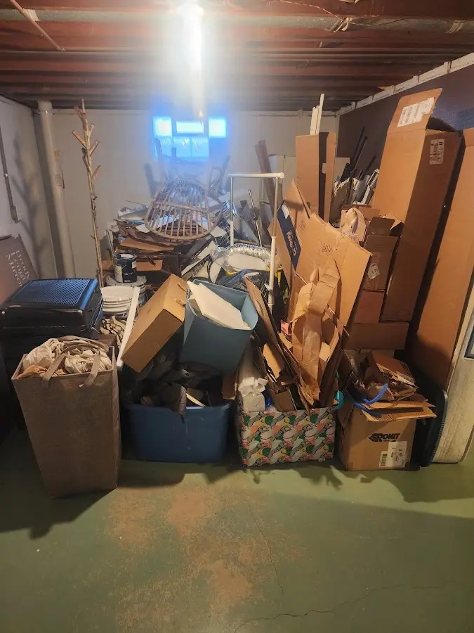 Roll-off dumpster container at job site for Roll Off Dumpster Rental in La Follette